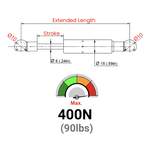 LS06BA-80-235-F1 Gazlı Amortisör