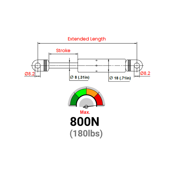 LS08KA-80-246-F1 Gazlı Amortisör