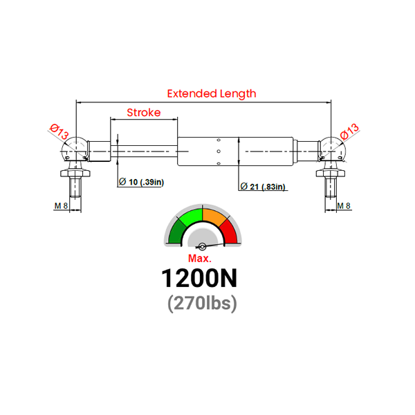 LS10BJ-203-608-F1 Gazlı Amortisör